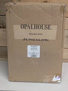 lot 56 image: Ceramic Table Lamp with Rope Shade Brown (Includes LED Light Bulb) - Opalhouse designed with Jungalow