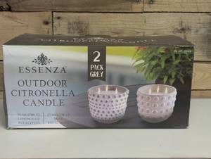 lot 2 image: Essenza  Outdoor Scented Citronella Candle Grey - 2 Pack