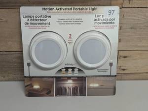 lot 96 image: 2 Pk INFINITY X1 Rechargeable Motion Activated LED Portable Anywhere Lights