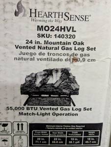 lot 180 image: 24 in. 55,000 BTU Match Light Mountain Oak Vented Natural Gas Log Set