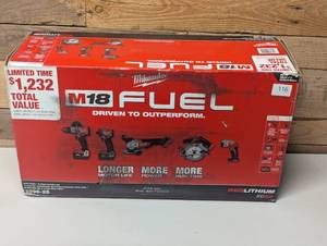 Milwaukee M18 FUEL 18V Lithium-Ion Brushless Cordless Combo Kit (5-Tool) with Two 5.0 Ah Batteries, 1 Charger 1 Tool Bag
