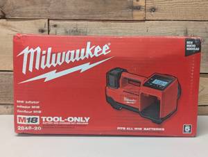 lot 117 image: Milwaukee M18 18-Volt Lithium-Ion Cordless Electric Portable Inflator (Tool-Only)