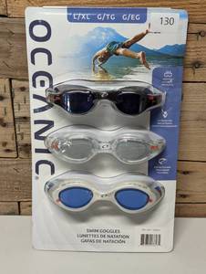 lot 130 image: Oceanic Swim Goggles 3-Pack (Large-XL)