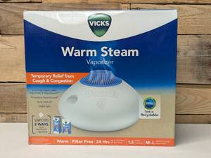 lot 159 image: Vicks Warm Steam Vaporizer Humidifier with Night Light - 1.5gal