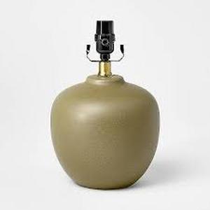 lot 60 image: Ceramic Lamp Base Green - Threshold designed with Studio McGee