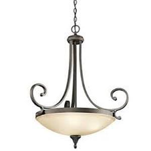 lot 67 image: Kichler Monroe Pendant 3-Light, Olde Bronze