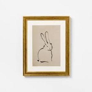 lot 106 image: 14x18 Bunnies Framed Art - Threshold designed with Studio McGee