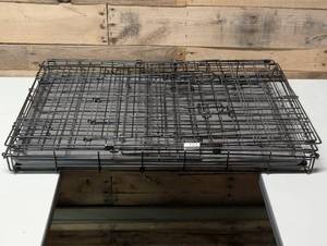 lot 184 image: Wire Collapsible Dog Crate - Black - Boots & Barkley - Medium