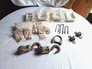 lot 31 image: Lug-All Pulley Hook and Hardware Kit and More