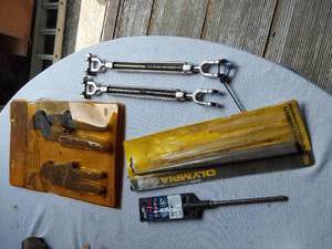 lot 32 image: Bosch Bulldog Drill Bit, Olympia Punch and Headlock Pliers Set and Turnbuckles