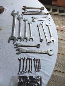 lot 34 image: Craftsman, Husky, and Powermaster Wrenches including Box End and Open End Wrenches