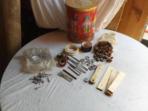 lot 52 image: Mixed Hardware and Tools Including Screws, Washers, and Tape