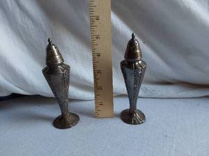 lot 96 image: 1881 Rogers Salt and Pepper Shakers