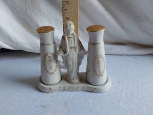 lot 97 image: Religious Salt and Pepper Shaker Set