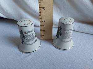 lot 109 image: 25th Anniversary Salt and Pepper Shakers