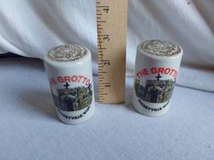 lot 110 image: The Grotto Dickeyville, Wisconsin Souvenir Salt and Pepper Shakers
