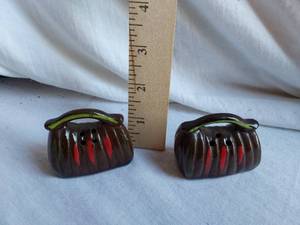 lot 141 image: Pair of Ceramic Salt and Pepper Shakers