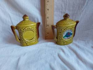 lot 173 image: Paul Bunyan Center Brainerd MN Ceramic Salt and Pepper Shakers