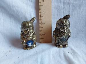 lot 227 image: Set of Two Vintage Native American Figurine Salt and Pepper Shakers