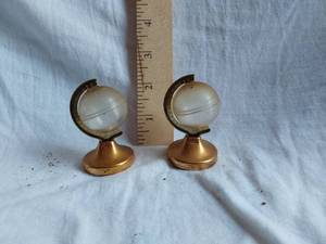 lot 236 image: Miniature Globe Salt and Pepper Shakers