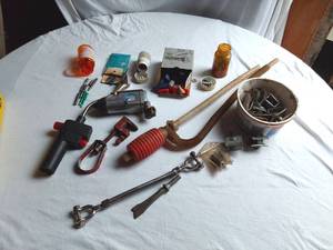 lot 248 image: Torch Heads, Turnbuckle, Campbell Hausfeld 38 butterfly impact wrench and More