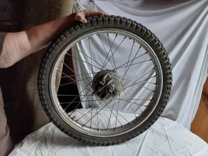 lot 271 image: Bridgestone 2.75-21 Motorcycle Wheel with Drum Brake