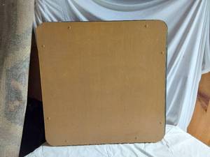 lot 290 image: Folding Table with Black Metal Frame, 24  Width