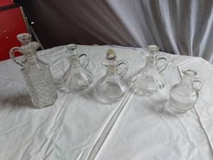 lot 314 image: Glass Cruets with Various Designs and Sizes
