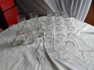 lot 346 image: Clear Glassware and Decorated Drinking Glasses