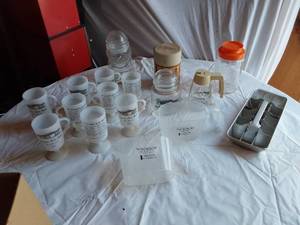 lot 355 image: The Citizens State Bank Memorabilia including Glass Mugs, Jars, and Thermos and Other Items