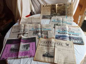 lot 410 image: Newspaper Collection including West Central Tribune from the 1990s and 1982 Fairfax Standard