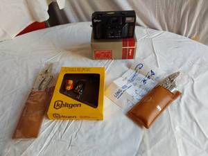lot 412 image: Keltgen AC35 Camera, Long Nose Locking PlierWrench, Blue Fox Fishing Lures