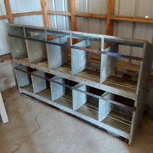 lot 480 image: Metal Poultry Nesting Boxes