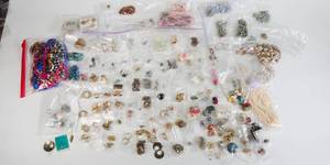 lot 28 image: Better Costume Jewelry Lot - Earrings, Necklaces, Pins