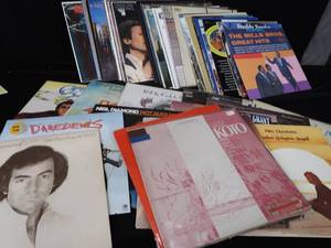 lot 19 image: HUGE LOT OF VINTAGE RECORD ALBUMS.