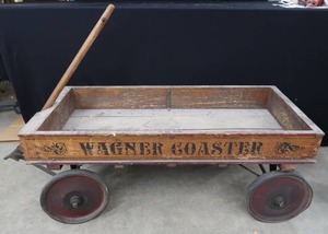 lot 78 image: ANTIQUE WAGNER COASTERS WAGON