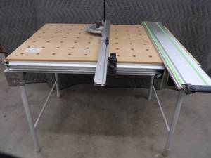 lot 0D image: FESTOOL MULTIFUNCTION TABLE WITH GUIDE RAILS