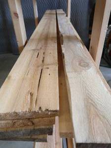 lot 0S image: LOT OF CEDAR ROUGH CUT LUMBER