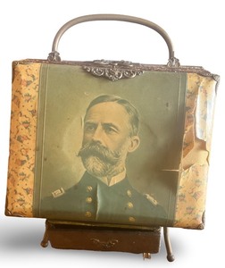 lot 22 image: Antique Rotating Victorian Photo Album On Ornate Brass Stand - Includes a Harry Shepard Photograph from Early 1900s