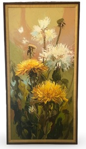 lot 25 image: Rose Edin Framed Floral Oil Painting