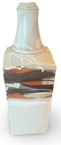 lot 53 image: Handcrafted Ceramic Table Lamp with Earth Tone Glaze