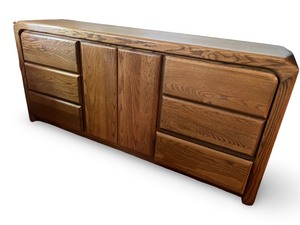 lot 9 image: Arbek Wooden Dresser with Hidden Compartment