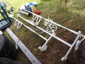 lot 105 image: Assorted Lot- Plastic table, Ducting and More