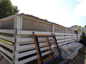 lot 188 image: Approximately 40  Feet of Poly Fence and Steel Roof