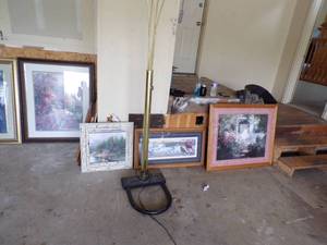 lot 241 image: Pictures and Lamp