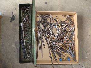 lot 273 image: Box of Drill Bits and Alin Wrenches