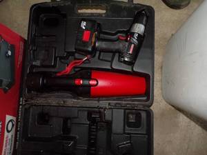 lot 325 image: Craftsman Drill and Vac in Case, Medal Funnels