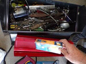lot 396 image: Tool box with misc. Tools