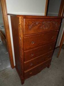 lot 513 image: Bedroom Set, Dresser with Mirror, Dresser, Nightstand Bed Frame