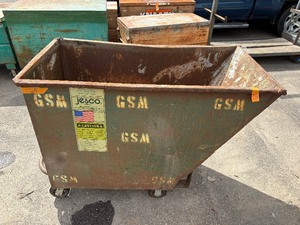 lot 68 image: Jesco manual tilt truck model 271231 with castors 57  l x 28 w x 42 t